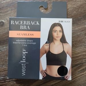 Nwt West Loop Racerback Seamless Bra S/M Black